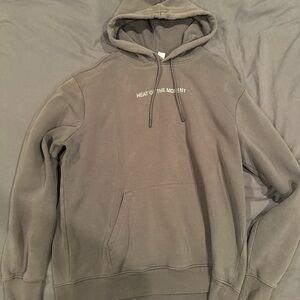 H&M relaxed fit gray graphic hoodie